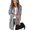 Gris, variante sur Blazer de Travail pour Femme à Manches Longues, Ouvert à l'Avant, Veste Décontractée Unie, Complet, Blazer Long Élégant OL