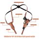 thumbnail image 5 of Funda de cuero para pistola para hombre, funda de hombro con doble tirador, ajustable, para debajo del brazo, universal, invisible, para llevar al hombro, Vertic U7D1, color negro, 5 of 5