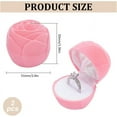 thumbnail image 2 of 2pcs Pearl Pink Velvet Rose Ring Box Romantic Flower Engagement Ring Box for Proposal Ring Ceremony Wedding Anniversary Valentine's Day Gift Girls Jewelry Box for diy, 2 of 9