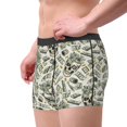 thumbnail image 4 of Balery Skull with Cash Men's Boxer Briefs, Soft and Breathable Cotton Underwear with nylon Waistband-Small, 4 of 9