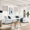 thumbnail image 2 of Modular Sectional Deep Sofa Set, White, Fabric, Modern Contemporary, Living Lounge Cafe Room Hotel Lobby Hospitality, 2 of 10