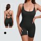 thumbnail image 5 of Ropa de Verano de Mujer Monos Sólidos Pantalones Cortos Deportivos Body Shaper Poliéster Longitud Regular Estilo Sexy, 5 of 6