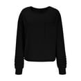 thumbnail image 5 of Ahabrexf Casual Womens Tops, Long Sleeve Solid Color Blouse with Round Neck for Daily Fashion, 5 of 5
