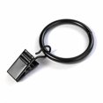 thumbnail image 2 of Curtain Rings with Clips 25 Pack Metal Curtain Clips Decorative Drapery Rings (1.26 Inch Interior Diameter Matte Black), 2 of 7