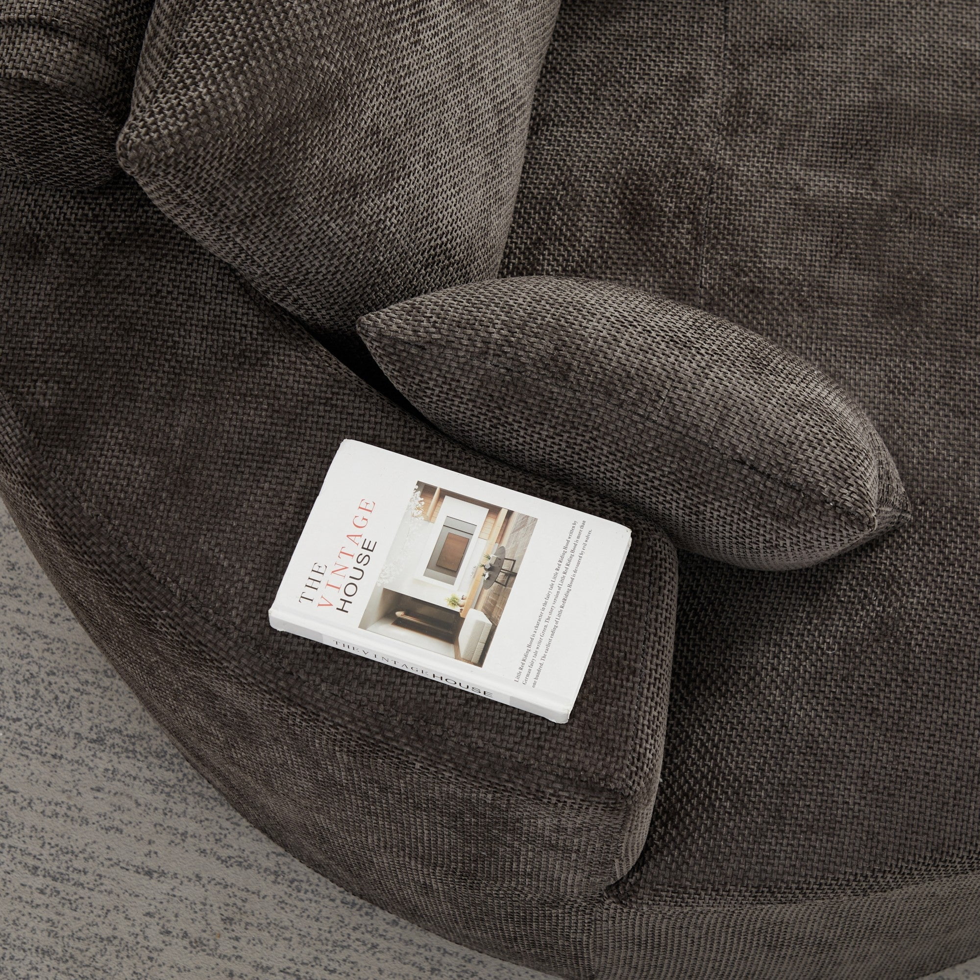 Sailvan 55" Modern Chenille Single Seater Lounge Chair, Modular Cloud Sofa with Enveloping Pillows, No Assembly Lazy Chair for Living Room Grey