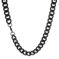 thumbnail image 2 of QQTDFG 8-19mm Polished Black Plated Stainless Steel Cuban Curb Chain Necklace Bracelet-Black-13mm-9inch bracelet, 2 of 5