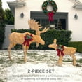 thumbnail image 2 of Best Choice Products 5ft 2-Piece Moose Family Lighted Christmas Yard Decor Set w/ 370 LED Lights, Zip Ties - Gold, 2 of 7