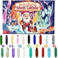 thumbnail image 4 of EWASWON Christmas 24 Day 2024 Crystal Advent Calendar - Healing Stone Set with Necklace, Magnifier, Storage Bag - Santa Themed Christmas Gift for Ki-ds & Adults, 4 of 7