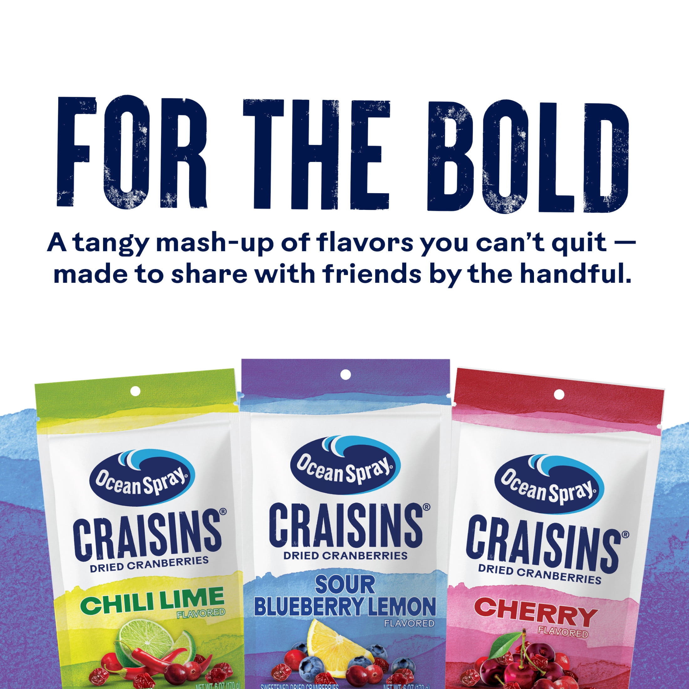 Ocean Spray® Sour Blueberry Lemon Flavored Craisins® Dried Cranberries​, 6oz