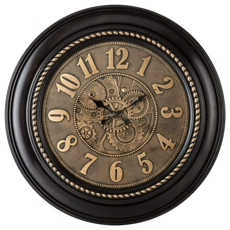 Pacific Bay 24” Rodalben Decorative Wall Clock Analog Battery Clock for Home Decor