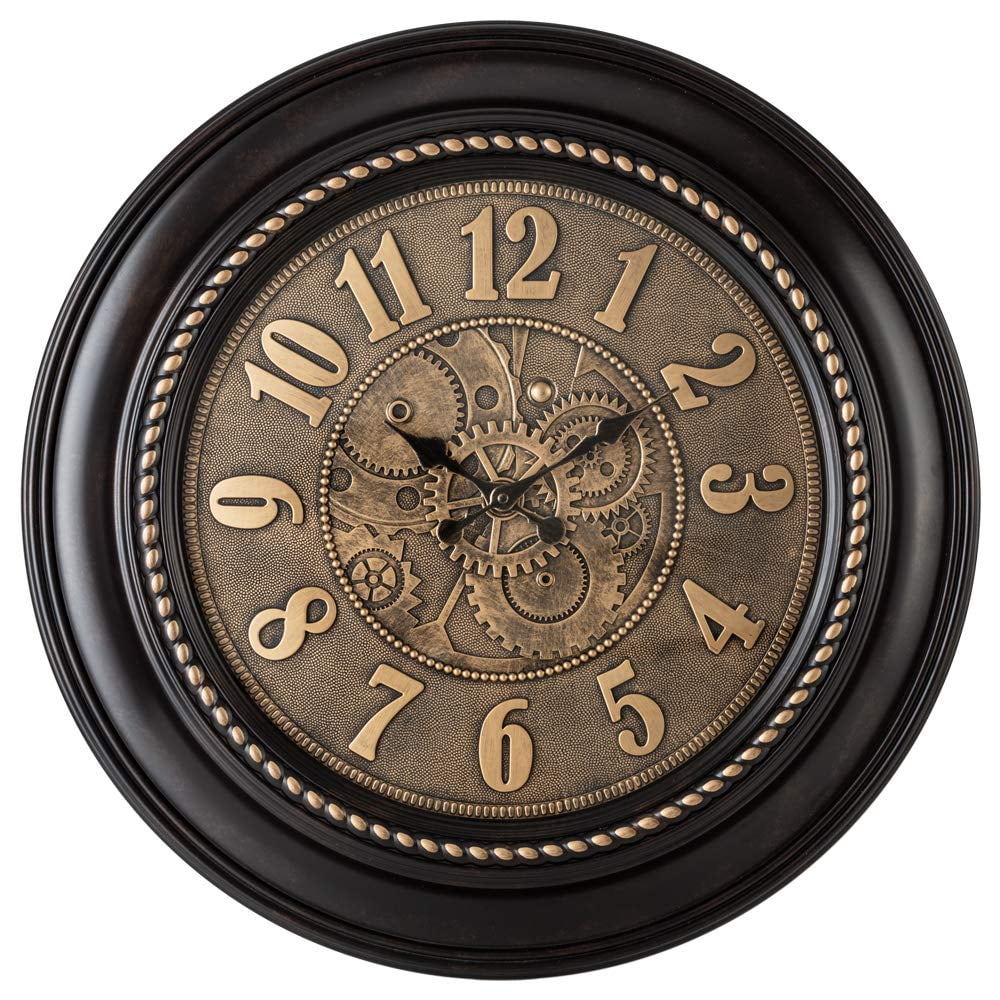 Pacific Bay 24” Rodalben Decorative Wall Clock Analog Battery Clock for Home Decor