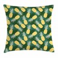 thumbnail image 1 of Hawaii Throw Pillow Cushion Cover, Monochrome Palm Leaves with Exotic Pineapples Blooming Foliage, Decorative Square Accent Pillow Case, 16 X 16 Inches, Yellow Fern Green Pale Green, by Ambesonne, 1 of 2