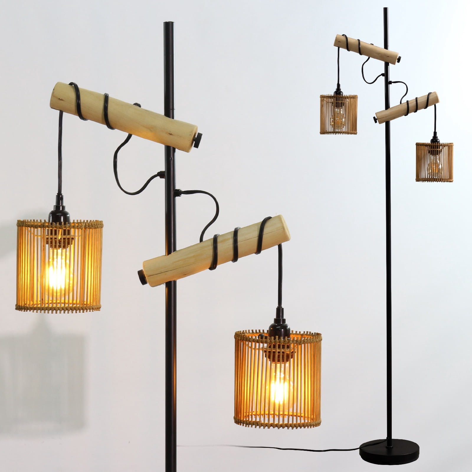 wooden Standing Lamps For Living Room, Corner Light, Stand Lamp, Floor Lamps For Living Room