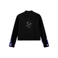 thumbnail image 5 of Sinleey Kids Girls Gym Workout Athletic Sport Jacket Zipper Sparkly Rhinestone Figure Ice Skating Black 14, 5 of 6