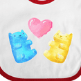 thumbnail image 4 of Inktastic Cute Gummy Bears and Heart Boys or Girls Baby Bib, 4 of 4