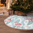 thumbnail image 5 of Fotbe Tropical Flamingo Pattern Christmas Tree Skirt, Tree Skirts Plush Christmas Decorations, Christmas Tree Skirts Xmas Decorations Holiday Party Decor-30", 5 of 6