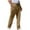 Khaki, variant on Mens Casual Joggers Pants with Pockets Cotton Jogging Sweatpants Hiking Pants Outdoor Drawstring Cargo Pants Green S
