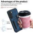 thumbnail image 6 of Dteck for Samsung Galaxy A26 5G Case Wallet with Card Holder, RFID Blocking PU Leather Protective Case with Ring Holder Stand Wrist Strap for Samsung Galaxy A26 5G 6.7 Inch 2025,Blue, 6 of 9