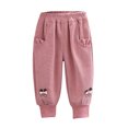 thumbnail image 2 of Spazoro Kids Girls Sweatpants, Warm Fall Winter Casual Cotton Solid Color Pants for Toddler Girls Pink Size 3-4T, 2 of 9