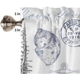 thumbnail image 5 of Coastal Valance Curtains for Bedroom Living Room Nautical Starfish Blue Seaweed Roman Shades for Windows Underwater World Curtains & Drapes Aesthetic Kitchen Window Curtains Over Sink 54x18in,1 Panel, 5 of 6