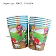 thumbnail image 5 of Decoraciones de Sonic the Hedgehog para fiesta de cumpleaños de niños, vajilla de papel, suministros para decoración de pasteles, Kit de globos para Baby Shower, pancarta, 5 of 5