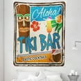thumbnail image 1 of Tiki Bar Tapestry, Rusty Vintage Sign Aloha Exotic Cocktails and Coconut Drink Antique Nostalgic, Fabric Wall Hanging Decor for Bedroom Living Room Dorm, 5 Sizes, Multicolor, by Ambesonne, 1 of 1