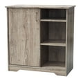 thumbnail image 2 of Kings Brand Furniture Sideboard Accent Storage Cabinet with 3 Shelves & 1 Cupboard, Oak Gray, 2 of 5