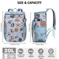thumbnail image 3 of Travel Cooler Bag - Baseball Football Pattern Camping Beer Cooler Backpack with Bottle Opener- Waterproof Insulated Picnic Backpacks - Cooler Bag for Beach, 3 of 6
