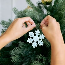 XYAIYT Christmas Ornaments Snowflake Acrylic Crystal Pendant Shatterproof Holiday Tree Decorations for Christmas Tree Party Wedding and Diy Crafts Mantel Garland Accents 2x2in Green