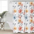 thumbnail image 2 of 54x78 Inch Shower Curtain Decorative Spring Floral Bathtub Bath Curtains Fabric Waterproof Bathroom Decor Summer Botanical Watercolor Flowers Elegant Small Stall Shower Curtain Set with 12 Hooks, 2 of 6