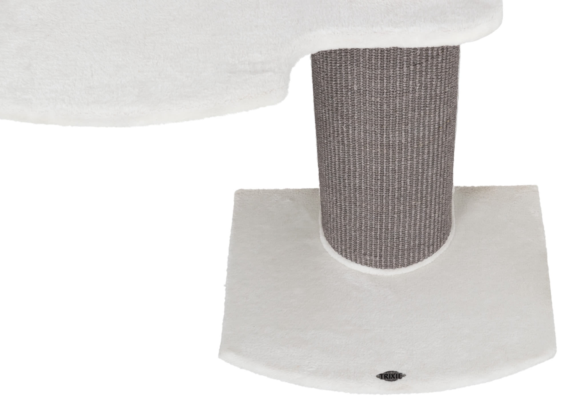 TRIXIE Acadia Plush & Sisal 3-Level 63" Cat Tree, Scratching Posts, Wall Brackets, Gray