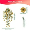thumbnail image 3 of Artificial Flowers - Household Imitation - Artificial Hanging Flowers For Outdoor Spring Decoration 4Pcs Silk With Leaves Look Real Faux Flowers For Outside Porch - 1 Artificial Flower, 3 of 9