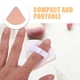 thumbnail image 4 of 6 esponjas de maquillaje en polvo para base y corrector, pequeñas borlas de maquillaje para rostro, secas y húmedas, de doble uso, triangulares, 4 of 7