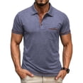 thumbnail image 2 of yillto Mens Classic Golf Shirt Breathable Casual Short Sleeve Button down Tops Plain Collared Tees, 2 of 6