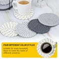 thumbnail image 2 of Heat Insulation Soft Coasters, Absorbent Woven Coaster Set For Home Decor, Minimalist Style Tabletop Protection, Dishwasher Safe Boho Decor For Coffee Table, 2 of 7