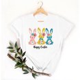 thumbnail image 2 of VBTAPA Womens Easter T-shirts Funny Cute Bunny Eggs Print Round Neck Short Sleeve Tops Novelty Holiday Graphic Tees Sales of Today White L, 2 of 6