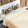 thumbnail image 5 of Yayeee Pillowcase King Size Set of 2 Satin Wrinkle Resistant Pillow Case, Red Geometric, 5 of 8
