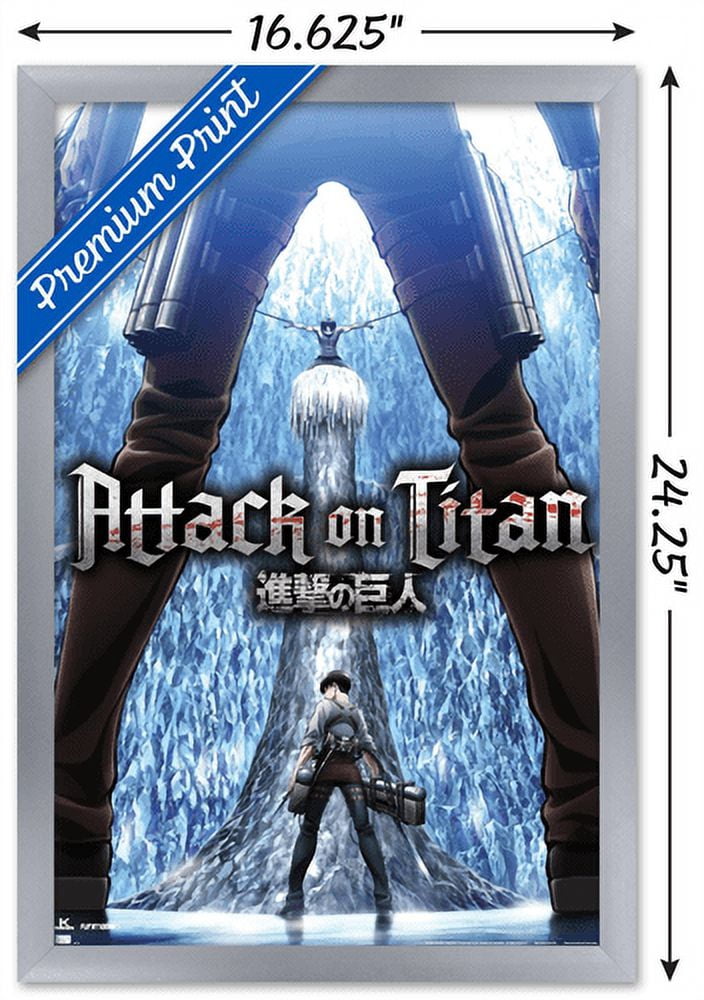 Attack on Titan: Season 3 - Chains Wall Poster, 14.725" x 22.375", Framed