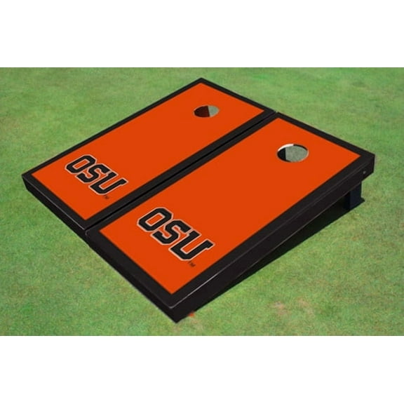 Oregon State University "OSU" Black Matching Border Cornhole Boards