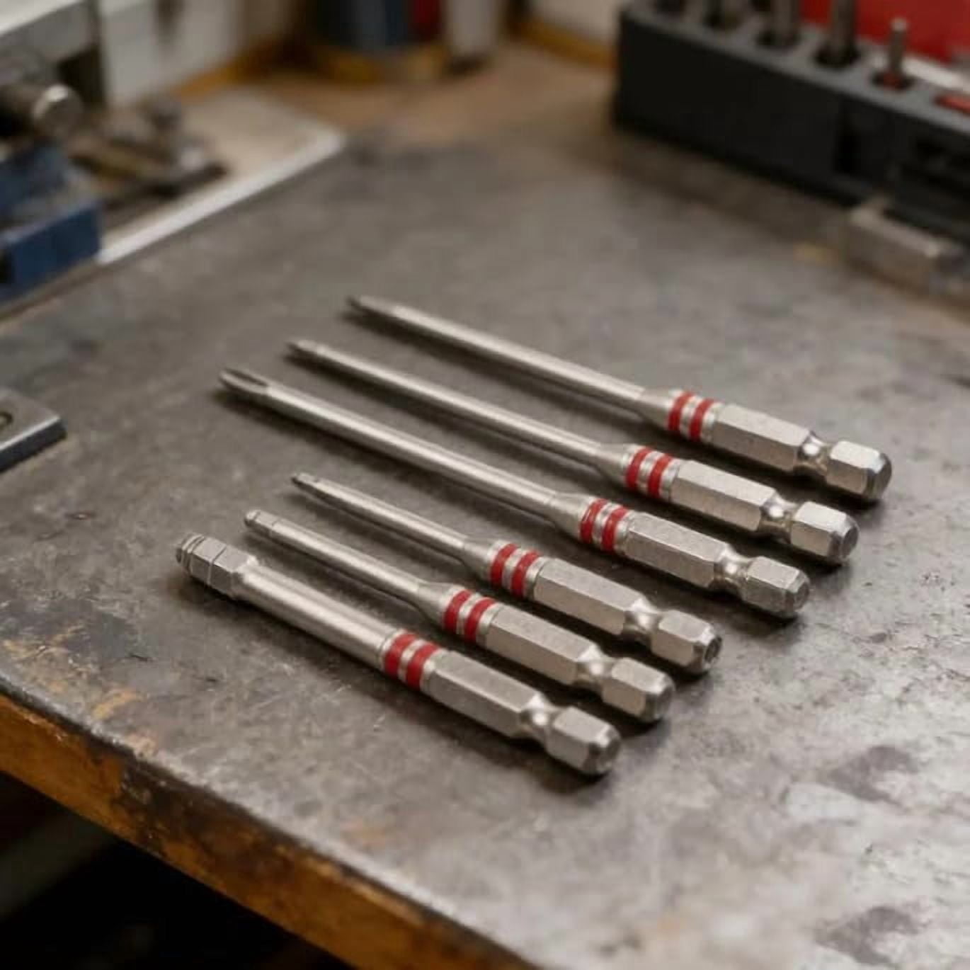 Pagoda Shaped Hexbit Set,6-Piece Hex Screwdriver Bit Set, Magnetic Hexagonal Shank for Power Drills, Woodworking, and Professional Repairs