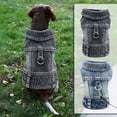 thumbnail image 3 of Small Medium Dog Puppy Denim Jacket With Comfort Lapel And D-Ring Leash Attachment Lightweight Breathable Denim For All Occasions Daily Wear Outdoor Walking Party Beach, 3 of 6