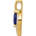 thumbnail image 2 of 14K Yellow Gold Diamond And Marquise .29 Sapphire Pendant Made In India pm5265-sa-004-ya, 2 of 5