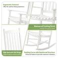 thumbnail image 7 of YRLLENSDAN Wooden Rocking Chair, Indoor Outdoor Rocking Chairs Patio Rocking Chair Porch Rocking Chairs with High Back and Armrest 243 lbs Support White Rocking Chair, 7 of 7