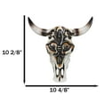 thumbnail image 2 of Rustic Western Tooled Fleur De Lis French Lily Emblem Cow Skull Wall Decor, 2 of 8
