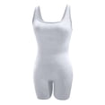 thumbnail image 4 of DHFJKG Womens Workout Jumpsuits Shorts Rompers Sleeveless One Piece Jumpers Yoga Summer Fashion Ribbed Square Neck Trendy Onesie, 4 of 4