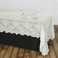 thumbnail image 5 of BalsaCircle 60" x 126" Ivory Rectangular Tablecloth Floral Lace Table Linens Events Party, 5 of 6