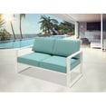 thumbnail image 7 of Superjoe Aluminum Outdoor Sofa Weather Resistant and Rust Proof Patio Loveseat with Cushions,White, 7 of 7