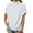 White, variant on yunLCZ Basic Women's Tees Everyday Low Price Women's Summer Solid Color High Neck Loose Casual Short Sleeved T Shirt Top Office casual blouse with leggings