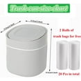 thumbnail image 5 of Mini Desktop Trash Can with Pop-Up Lid, Small Plastic Countertop Wastebasket for Office, Bathroom and Coffee Table, Grey, 5 of 16