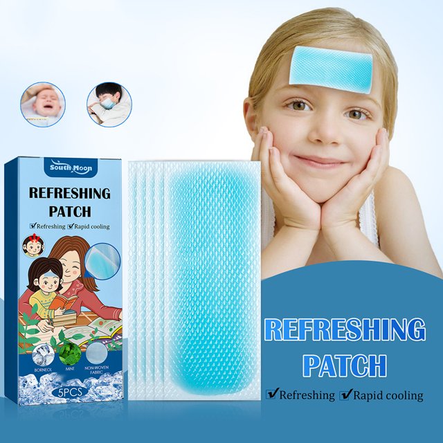 Pegatinas de gel Parches de enfriamiento suave Almohadilla para el dolor de cabeza de migraña Herramienta de enfriamiento rápido de la piel